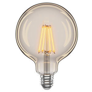 Філаментна LED лампа 4W E27 2200K G125 (янтарна)