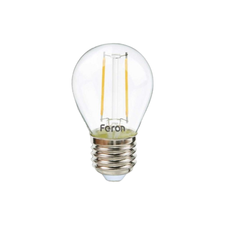 Філаментна LED лампа 2W E27 2700K G45 (прозора)