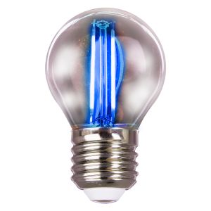 Філаментна LED лампа 2W E27 G45 синього кольору